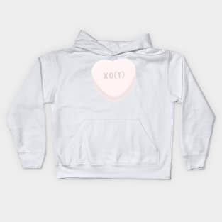 XO OT Occupational Therapist, Therapy Assistant Hugs and Kisses Candy Conversation Heart Kids Hoodie